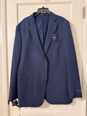 Stafford men suit jacket Sz 48 long $180 retail